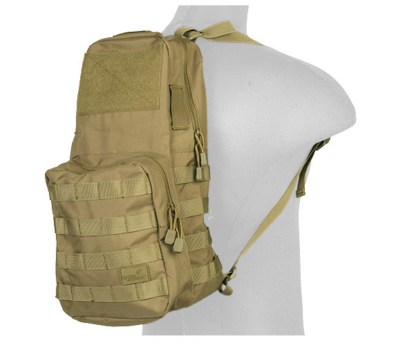 Airsoft hydratačný vak Lancer Tactical MOLLE, tan