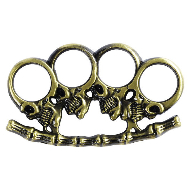 Boxer obranný Lebka, mosadz
