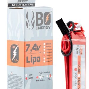 Airsoft bateria B.O. Lipo 7.4V 1500 mAh 25C 2 Sticks 2S