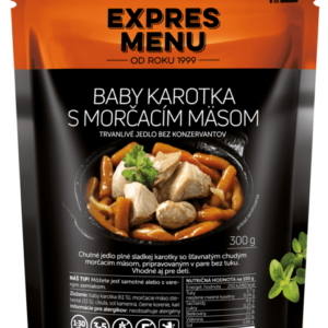 Baby karotka s morčacím mäsom, 1 porcia