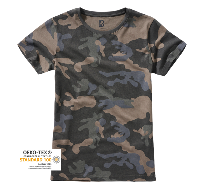 Dámske tričko Brandit dark camo - S