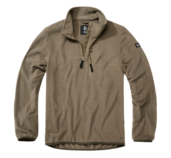 Flisová bunda Brandit Fleece Troyer, olivová - L