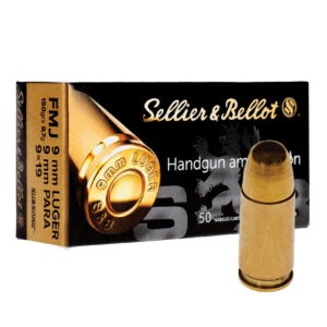 Guľový náboj Sellier & Bellot 9 mm Luger FMJ SUBSONIC 9,7 g / 50