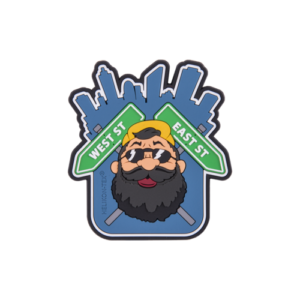 Helikon-Tex nášivka Beardman URBAN PVC, modrá