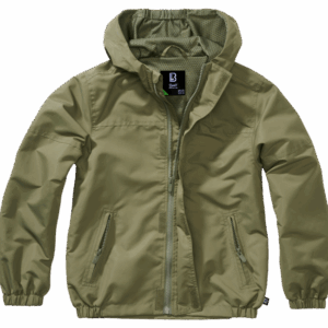 Brandit detská bunda Summer Frontzip Windbreak, olivová - 158/164